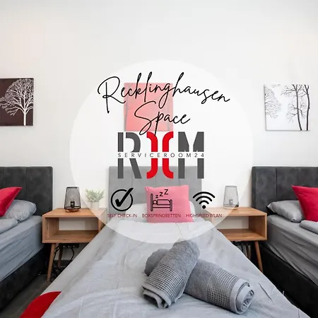 Apartmán Serviceroom24 - Space In Hoch Wlan - Smart-tv - 24-7 Check-in Und Kueche